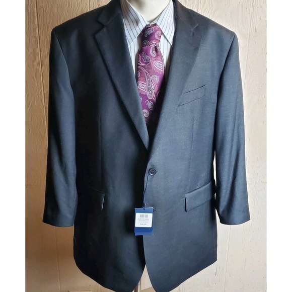 Charles Tyrwhitt Other - Charles Tyrwhitt Blazer Mens 46 L Charcoal Wool 110s Twill Suit Jacket Business